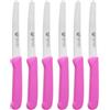 Gräwe, coltelli da tavola, 6 pezzi Pink | Coltello da colazione per panini, pane, baguette e pomodori con lama in acciaio inox e manico ergonomico in polipropilene