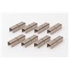 POGGìNO Set poggiaposate rettangolare da tavolo acciaio INOX, porta 3 posate inossidabile, Design Elegante, Idea Regalo per Mise En Place di lusso per ristorante forchetta, coltello e cucchiaio (Inox, 8)