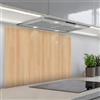 KitchenYeah© Paraschizzi Cucina Adesivo Pannello Parete per Paraspruzzi | 60x90 cm - Adesivi Muro Naturale - Legno - Scaffale - Modelli
