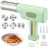 Eirolace Macchina elettrica portatile per pasta, 2600 mAh, senza fili, con 5 accessori e 3 riempitivi di salsicce, macchina automatica per spaghetti, lasagne, ricarica USB-C