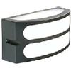 SOVIL Applique E27 Linea Squba Grigio 17516, Sconce da Parete, Bianco Goffrato, 140mm