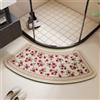 Morbuy Tappetino Doccia Curvo in Diatomite, Tappeto Bagno Super Assorbente ad Asciugatura Rapida Antiscivolo Lavabile per Box Doccia Angolare (Rosa rossa,45x90cm)