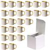 AL PRODUCTION Set Tazze per Sublimazione in Ceramica Bianca 330ml - Tazza Mug di Categoria AAA inclusa di Scatola per Gadget e Personalizzazioni - Made in Italy (Giallo, 24 Unità)