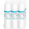 Membrane Solutions Cartuccia Filtrante 10 Filo Avvolto 20 Micron, per Filtrazione di Sedimenti, Compatibile con Sistema di Filtrazione Sottolavello e Controsoffitto - Confezione da 6 Pezzi