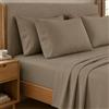 PETTI Artigiani Italiani - Set Lenzuola una Piazza e Mezza Percalle Cotone Tortora, Completo Letto 3 Pezzi, 100% Made in Italy