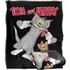 LOGOVISION Tom And Jerry Silly Faces Coperta super morbida al tatto setoso - 152 x 127 cm