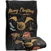 LOGOVISION Harry Potter Merry Christmas From Hogwarts Coperta super morbida al tatto setoso - 91 x 147 cm