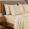 PETTI Artigiani Italiani - Set Lenzuola Matrimoniali Percalle Cotone con Pizzo San Gallo Avion, Completo Letto 4 Pezzi, 100% Made in Italy