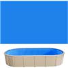 VEVOR Liner per Piscina Ovale 375 x 610 cm con Bordo a Incastro, Rivestimento Interno in Vinile Spesso per Piscina Fuori Terra, Altezza Parete 120 cm, Installazione Facile con Toppe di Riparazione
