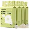 FUKUMARU Lettiera per Gatti al Tofu 24L (10.8kg), Lettiera Agglomerante, Controllo Efficace degli Odori, Profumo di Gardenia, Polvere Zero, Scarsa Ritenzione Zampine, Ultra Assorbente.