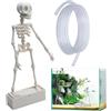higyee Gorgogliatore acquario scheletro danzantes decorazione Halloween tubo aria | Bolle regolabili, figurina scheletro paesaggio decorazione interattiva acquario pesci, gli Accessoris decorazioni acquario