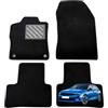 MTC Automotive Tappetini Opel Astra L |Berlina|Benzina/Diesel, Set 4 Pezzi, Su Misura | Tappetini Auto in Moquette Nera, Battitacco in Gomma Rinforzata, Bottoni di Fissaggio, Antiscivolo