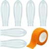 CYUXING 6 Pz Protezioni Dita Silicone Riutilizzabili Manicotto, Protettore Dita Con Cerotto Medicazione Per Ferite Doccia Nuoto Pedicure Manicure Ammollo Unghie, Previene L'Ingresso Dell'Acqua