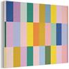 MuchoWow© MuchoWow© Pannelli Fonoassorbenti Decorativi Pannello | 40x30 cm - Fonoassorbente Quadri Insonorizzanti Per Pareti Isolamento Acustico Decorativo Isolante Strisce - Blu - Motivo