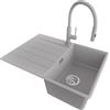 PRIMAGRAN Lavandino da Cucina Grigio - Copenhagen Top, 70x50cm