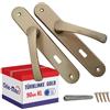 Chle-Mar Maniglia per porta con placca lunga Oro / 90 mm/per chiave | Placca lunga, Set per porte interne, Ferramenta, Maniglie con foro per serratura, Set