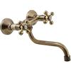 Kuchinox Elegante Tipo 'S' Ottone Antico Bagno Rubinetto della Cucina Antico Teste Retrò
