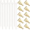 UFURMATE Kit per appendere quadri, 10 ganci con 10 catenelle, ganci per guida in metallo, sistema per appendere immagini da parete, mostre (50 cm, oro)