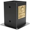 Clip'n'Shade CLIP & SHADE - Staffa per pali 100 x 100 mm, 1 via, manicotto avvitabile in legno, 10 x 10 cm, zincato e verniciato a polvere, per pergola, tettoia per terrazze