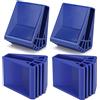 Tigerkinwit Piedini per scaletta 4 Pezzo Piedini in Gomma Universali Piedini Antiscivolo Tappetino Copertura Protettiva Piedi di Scale per Scala di Estensione(Blu)