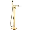 Rea - Carat Gold Rubinetto Vasca Freestanding Miscelatore Vasca Con Doccetta In Ottone Per Bagno Caldo E Freddo Regolabile (Oro) 25x15x91,5cm