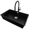 PRIMAGRAN Lavandino da Cucina Nero - London Slim, 76x47cm
