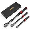 AEROFORCE Professional Tools AEROFORCE Chiave Dinamometrica 1/4 & 3/8 & 1/2, 5-25Nm, 10-60Nm, 20-220Nm, Precisione ± 3% avec 72 Denti Doppia Direzione Regolabile per Bici, Moto, Auto, 3 Pezzi Chiave Dinamometrica set