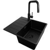 PRIMAGRAN Lavandino da Cucina Tutto Nero - Copenhagen Top, 55x50cm