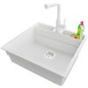 PRIMAGRAN Lavandino sottotop Bianco - Bergen Double Pocket, 56x54cm
