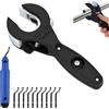 Penitue Tagliatubi a Cricchetto, Compatto Tagliatubi a Cricchetto con Utensile Sbavatura & 10 Lame Sbavatura per 8-29mm Rame PVC PPR Alluminio Ottone Tubi Metallici