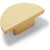 KOPPALIVE Confezione da 5 pomelli in ottone massiccio per cassettiera, pomelli e maniglie a semicerchio per armadietti da cucina, manopole dorate per armadi e cassetti, maniglie moderne per mobili in