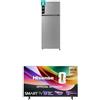 Hisense Frigorifero Doppia Porta MTM55205SE 206 L, Silver + Smart TV 32 HD Ready 32E4ST