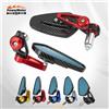 PowerMotor Specchietto retrovisore per moto con rotazione a 360°, specchietto retrovisore per manubrio, modello in fibra di carbonio invertito modificato, accessori per moto