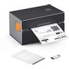 VEVOR SucceBuy Stampante termica per etichette 300 DPI Bluetooth e riconoscimento automatico di etichette per pacchi postali 4x6 Adesivo con codice a barre USB Crea