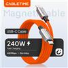 CABLETIME Cavo USB C Magnetico CABLETIME 240W, Cavo di Ricarica Rapida Tipo C per MacBook, Laptop, iPhone 17, 16, Samsung S25