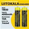 liitokala 1-40 pezzi LiitoKala King4000-JT 3.7V 18650 4000mAh 12A Scarica batterie ricaricabili per batterie torcia