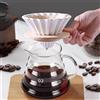 MYVIT Portabicchieri con filtro per caffè, imbuto riutilizzabile con cono in ceramica, caffettiera per 1-2 tazze, caffè preparato a mano e macchina da caffè
