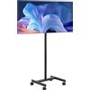 SucceBuy Porta TV mobile con rotelle Carrello TV completo per TV di varie dimensioni Porta TV portatile con ruote per soggiorno, camera da letto, ufficio