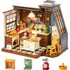 Robotime Rolife Kit casa in miniatura fai-da-te Kit modello Casa delle bambole Cottura Cucina Puzzle 3D Mini Kit di costruzione di case Kit artigianale per adolescenti Adulti