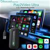 Ottocast Nuovo Play2Video Pro Ai Box Adattatore wireless CarPlay Android Auto integrato Youtube Netflix per auto con Carplay cablato