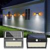 AMARYLLIS Luci solari 130 LED per esterni Confezione da 2 sensori di movimento IP65 Impermeabile 3 modalità ad energia solare per recinzione da giardino domestico Patio Garage