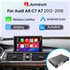 Junsun Decodificatore Wireless CarPlay Android Auto Junsun per Audi A6 A6L A7 A7L 2012-2018 HN+R RMC Bluetooth Mirror Link AirPlay Navigazione GPS