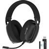 ATTACK SHARK L80 Cuffie da gioco wireless ultraleggere, BT 5.3, 2.4G, 3,5 mm cablate, stero 5.1,50 ore, sopra l'orecchio con cancellazione del rumore