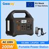 Gaiaray Stazione di alimentazione portatile da 200 W Batteria LiFePO4 da 153,6 Wh Stazione di ricarica per generatore solare Alimentazione di emergenza per campeggio RV Casa