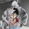Bandai Felpa con cappuccio da uomo One Piece Rufy Gear 5 Nika Anime Uomo Donna Streetwear Felpa pullover casual Autunno Inverno Top a maniche lunghe