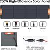 CHUBAN Pannello Solare Flessibile Pieghevole 200W, Caricatore Solare Monocristallino Impermeabile per Stazione di Alimentazione 600W, Campeggio, Camper