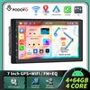 Podofo 2DIN Wireless Carplay Androidauto Android 4+64G 7/9/10'' Autoradio Stereo con Schermo IPS Bluetooth WIFI GPS Lettore Multimediale