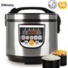 DWiusty Cuociriso Digitale da 5L, Multicooker da 700W con Display LED e Pentola Antiaderente, Funzione Mantenimento Calore, Vaporiera per Pasti in Famiglia