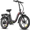 Fafrees F20+ Bici Elettrica Pieghevole da 20'', Batteria 36V 20Ah, Motore 250W, Velocità Massima 25 Km/h, Bici Elettrica da Montagna, Capacità 140 kg