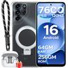 DOOGEE Smartphone DOOGEE B10 Pro con Batteria da 7600mAh, Display da 6.63'' a 120Hz, 64GB RAM (8GB+56GB), 256GB ROM, Fotocamera da 64MP, Telefono Cellulare Android 16